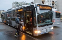 Mercedes hibrid busz Kecskeméten