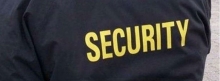 biztonsági őr felirat