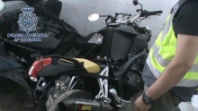 lopott motorkerékpár a Spanyololországban